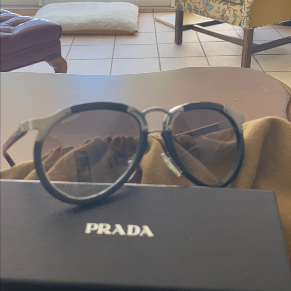 Prada Black Aviator Sunglasses